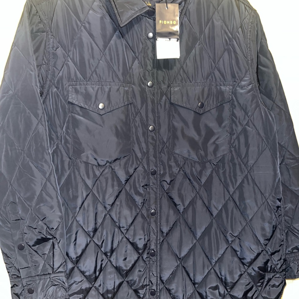 Piombo snap button quilted jacket. Size Large. NW… - image 1